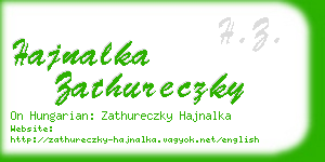 hajnalka zathureczky business card